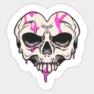 skeleton valentine, heart Sticker